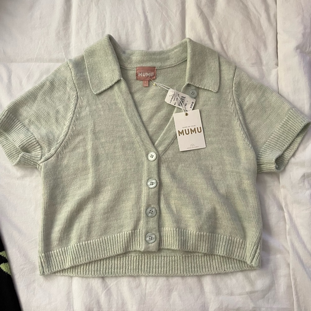 NWT Mumu Short Sleeve Sweater